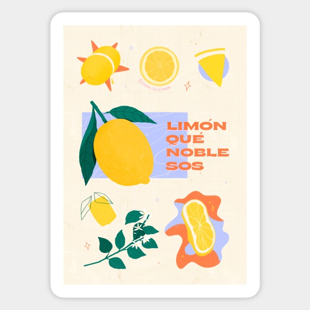 Ode to lemon Sticker by floracasti